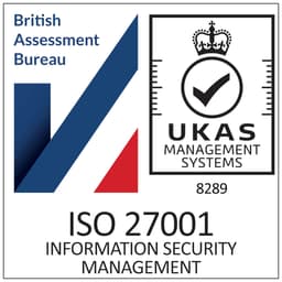 ISO/IEC 27001 Information Security Management, UKAS-accredited certification 8289